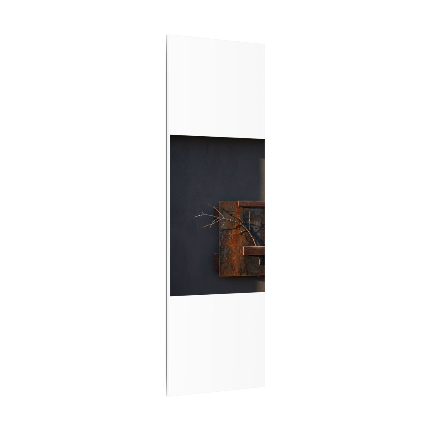 Ma Rust Patina Canvas Art - Dark Japandi Dark Texture