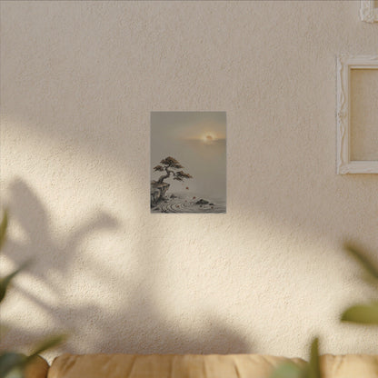 Pine Tree Canvas Art | Autumn Zen Karesansui Art