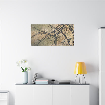 Japandi Shadow Play in Golden Hour | Texture Canvas Art