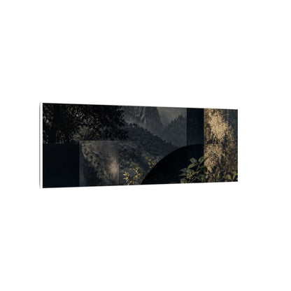 Mountain Mist Summer Canvas Art | Dark Japandi Atmospheric Design