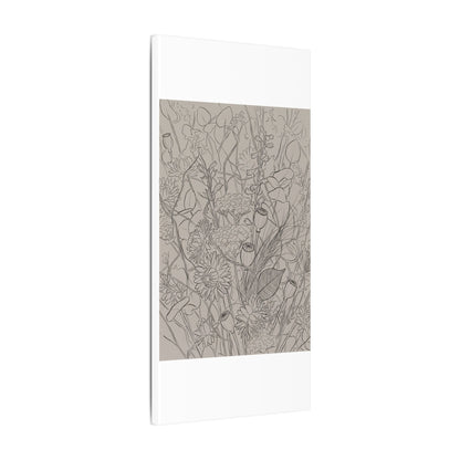 Summer Dried Flowers Minimal Line Canvas Art | Elegant Decor