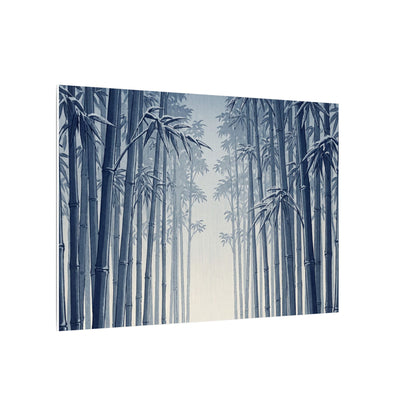 Bamboo Grove Canvas Art | Winter Zen Ukiyo E Inspired Art
