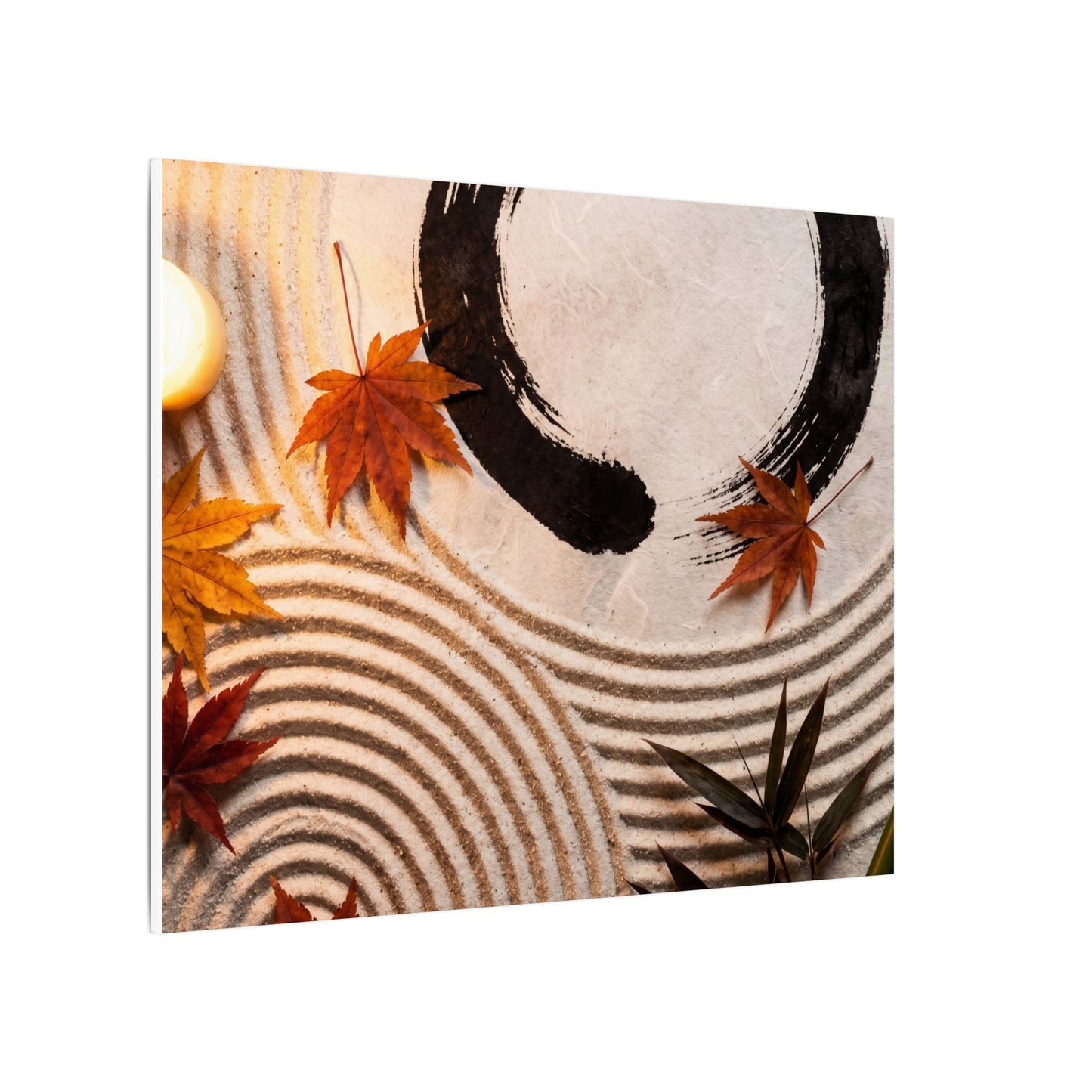 Tranquil Rock Garden Canvas Art - Enso Zen