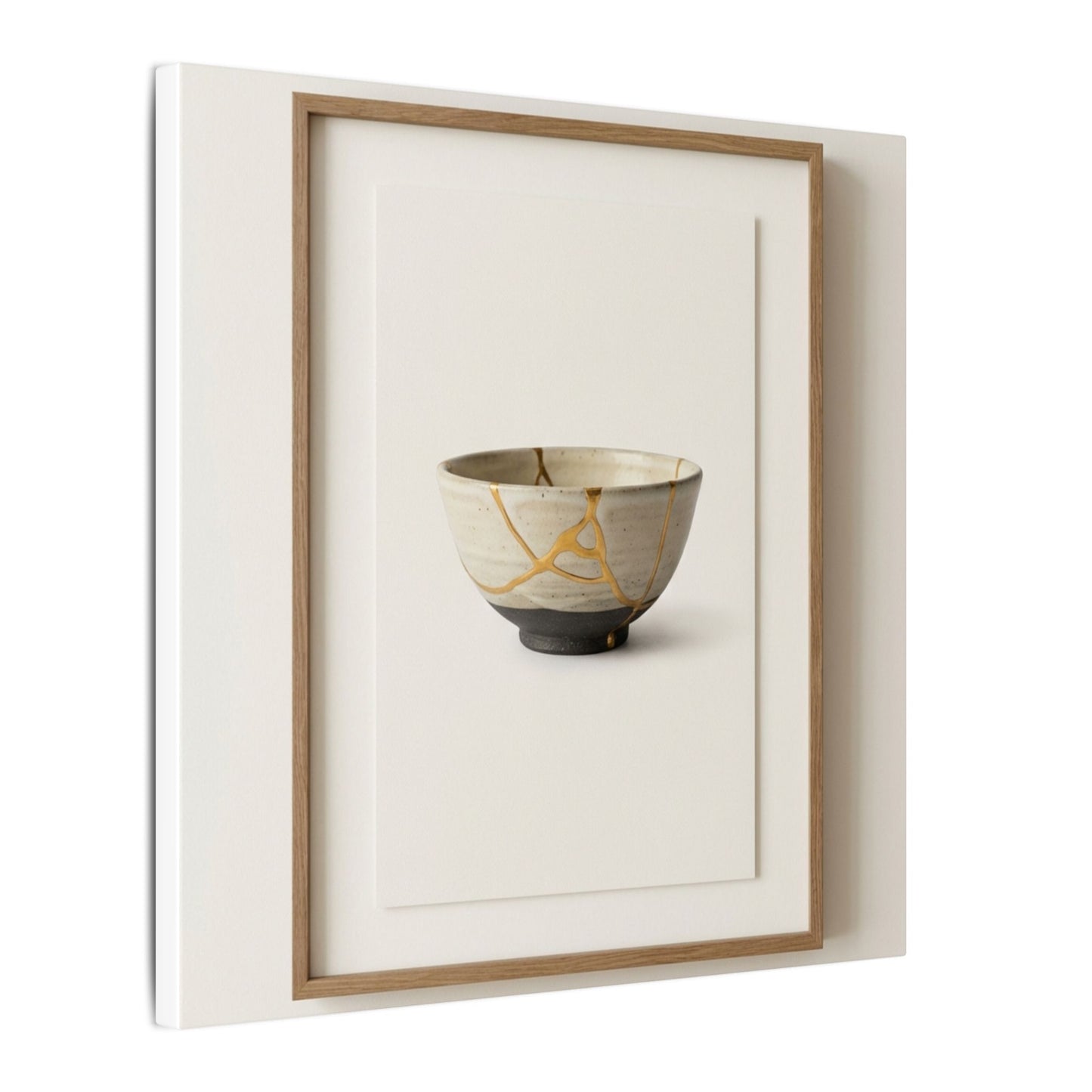 Kintsugi Charcoal Canvas Art
