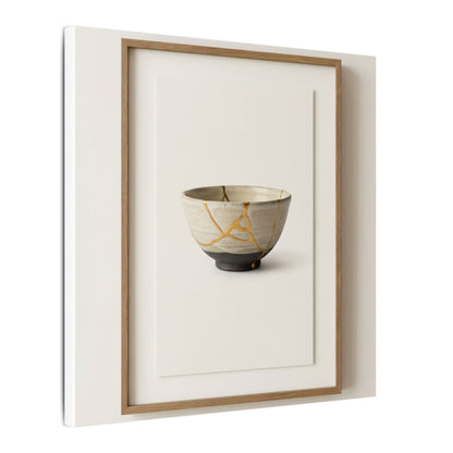 Kintsugi Charcoal Canvas Art