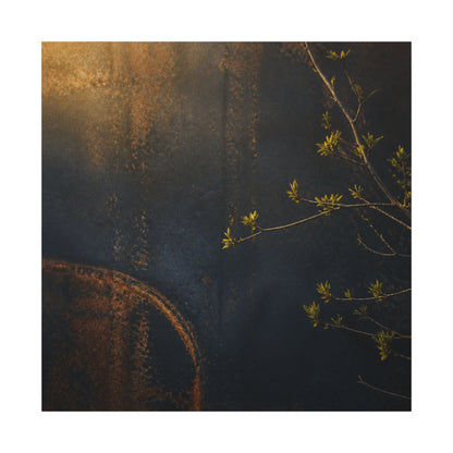 Spring Rust Patina Dark Texture Canvas Art | Moody Decor