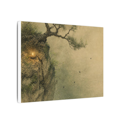 Spring Pine Tree Minimal Line Canvas Art | Earthy Decor