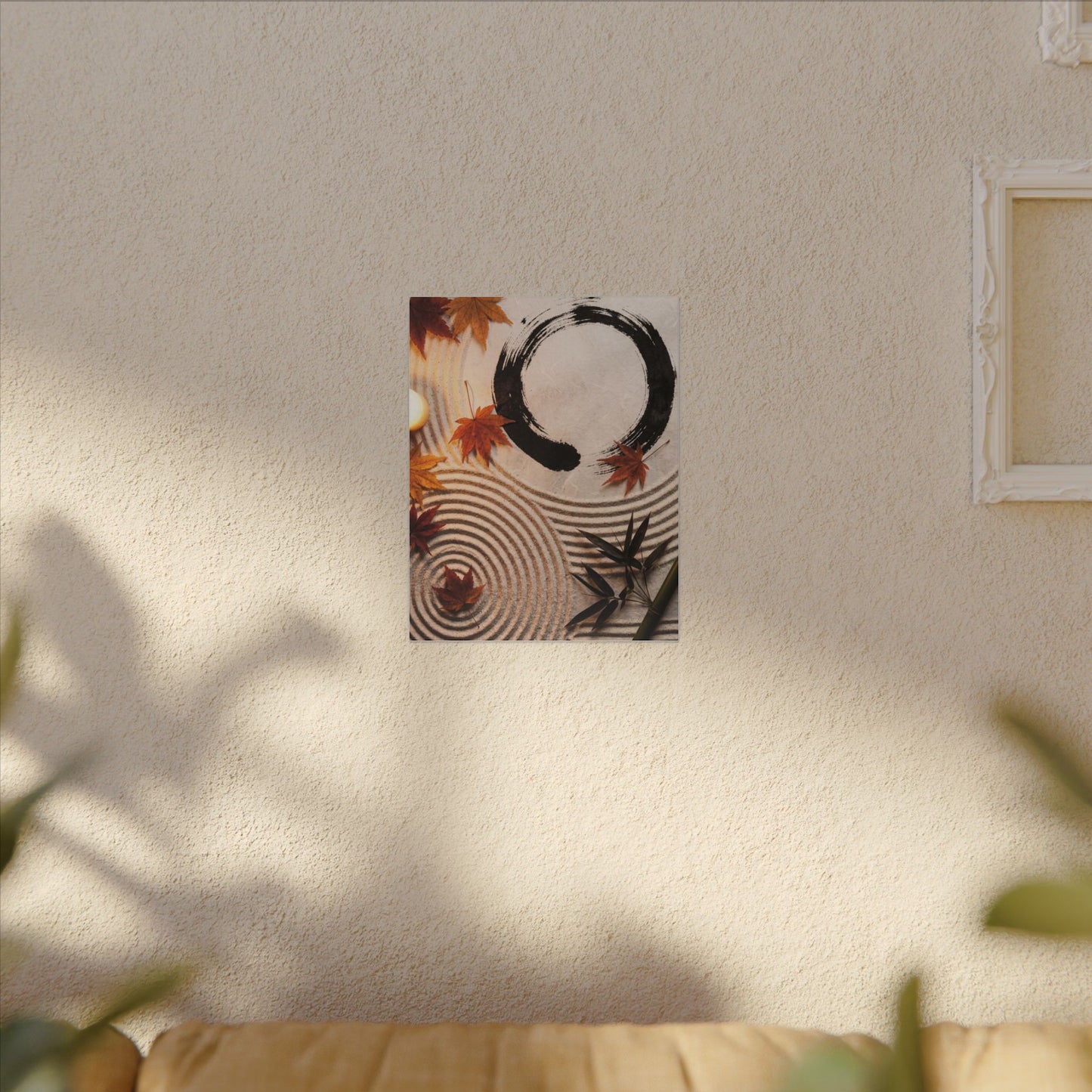 Tranquil Rock Garden Canvas Art - Enso Zen