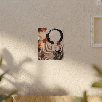 Tranquil Rock Garden Canvas Art - Enso Zen