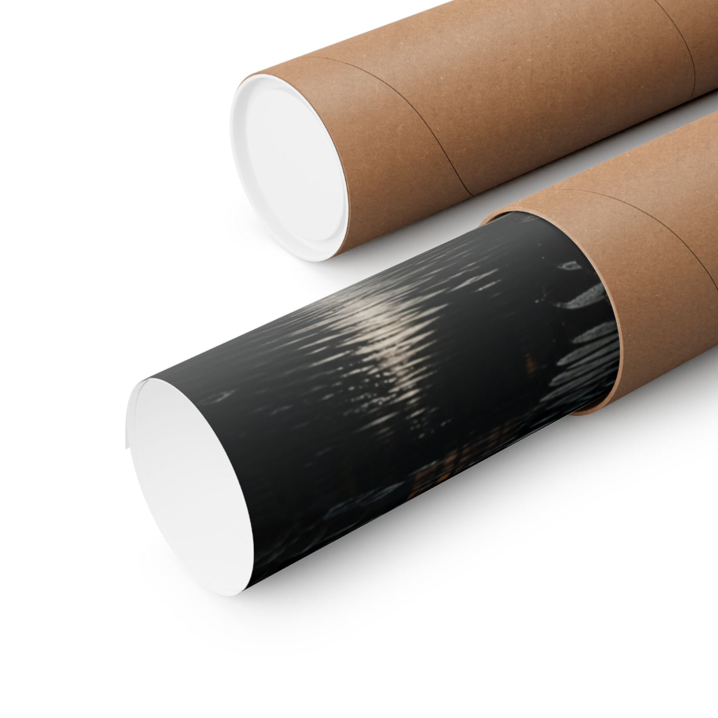 Ma Moonlit Garden Wall Art Print - Dark Japandi Shadow Zen