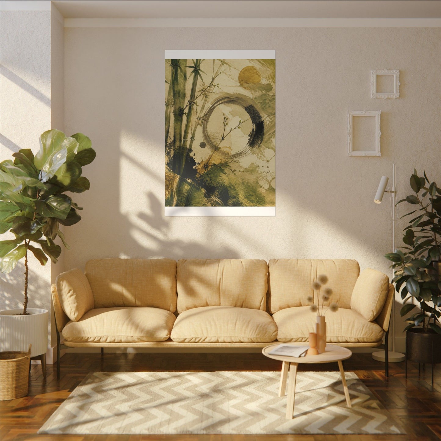 Ink Brushstroke Sumi E Canvas Art | Calm Zen Art