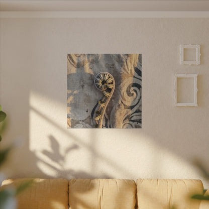 Fern Unfurling Canvas Art | Winter Japandi Japanese Pattern Art