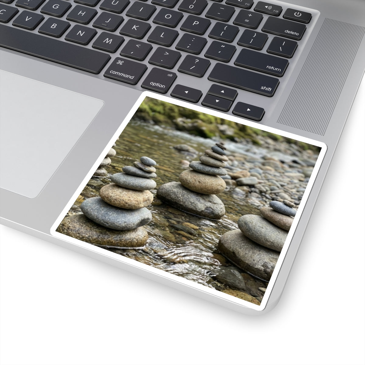 River Stones Karesansui Sticker | Calm Zen Art