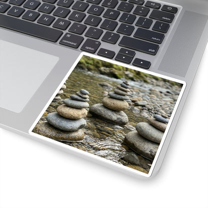 River Stones Karesansui Sticker | Calm Zen Art