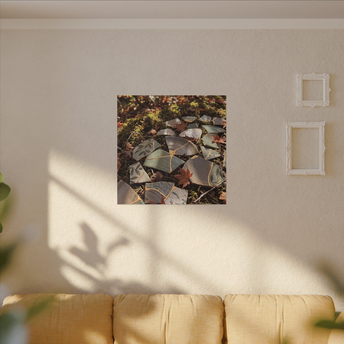 Broken Pottery Japanese Pattern Canvas Art | Elegant Japandi Art