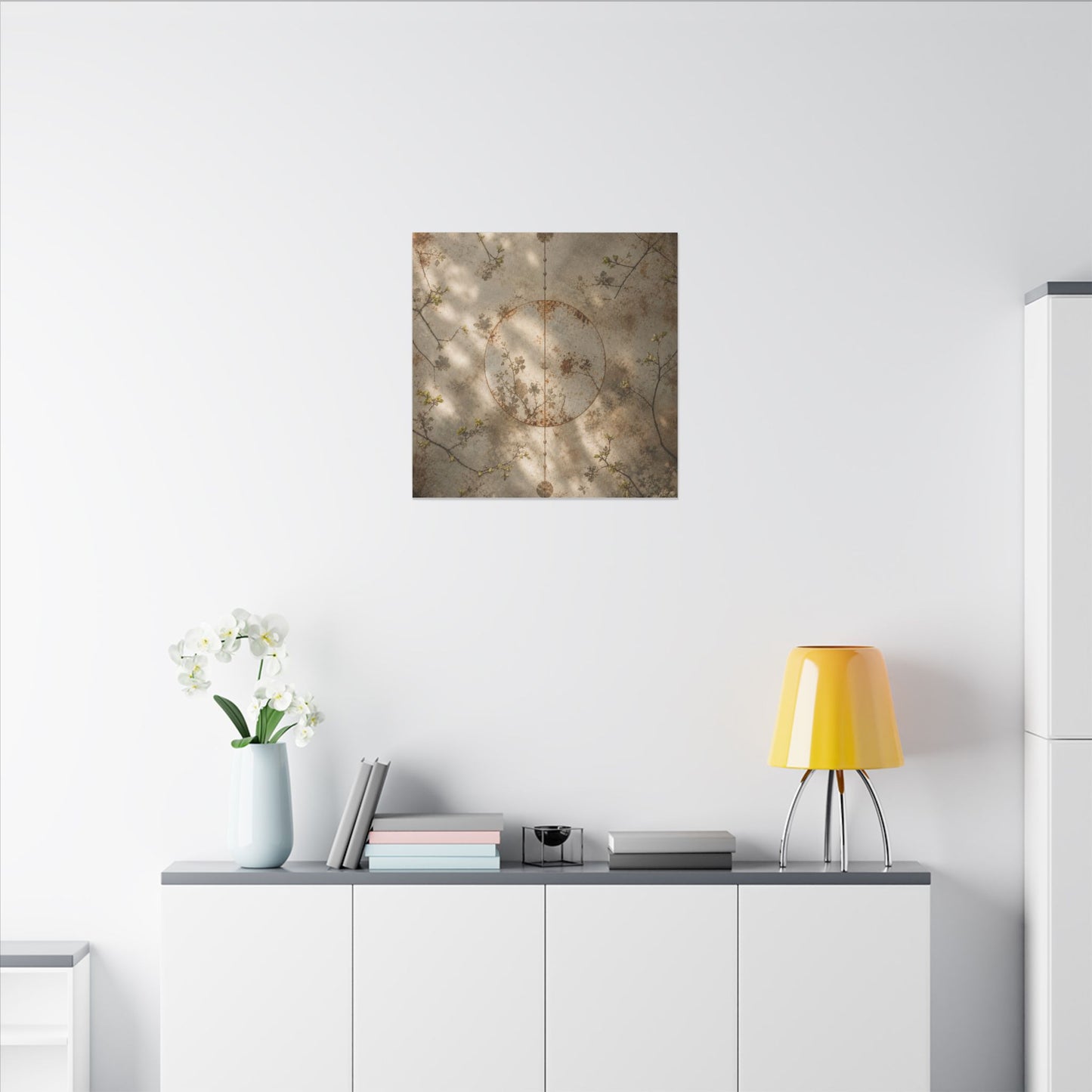 Japandi Rust Patina in Dappled | Japanese Pattern Canvas Art