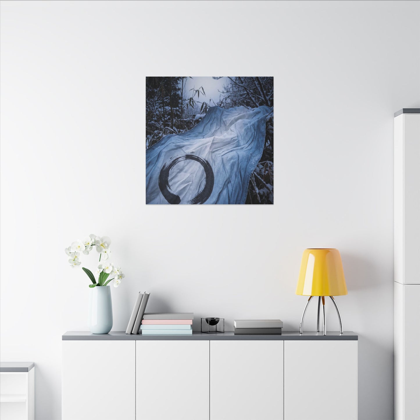 Moonlight Silk Drape Canvas Art - Zen Datsuzoku
