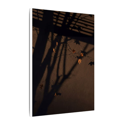 Shadow Play Autumn Canvas Art | Dark Japandi Luxurious Design
