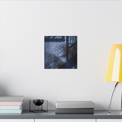Shadow Play Moody Minimal Canvas Art | Moody Dark Japandi Art