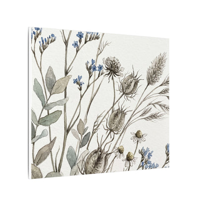 Dried Flowers Canvas Art | Summer Japandi Watercolor Art