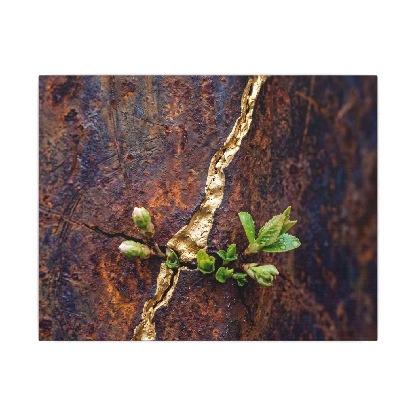 Overcast Rust Patina Canvas Art - Kintsugi Datsuzoku