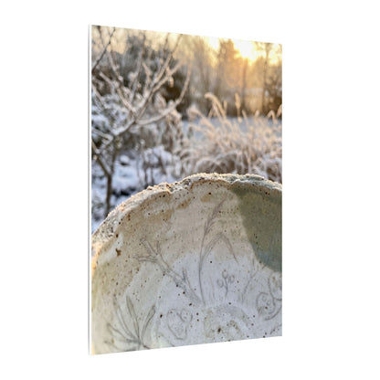 Ceramic Bowl Canvas Art | Winter Japandi Minimal Line Art