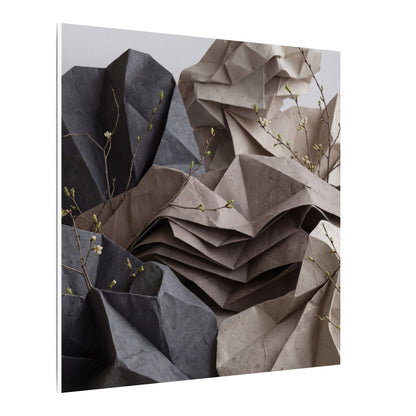 Neutral Paper Fold Canvas Art - Texture Japandi