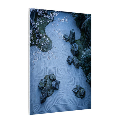 Contemplative Cherry Blossom Canvas Art - Karesansui Zen