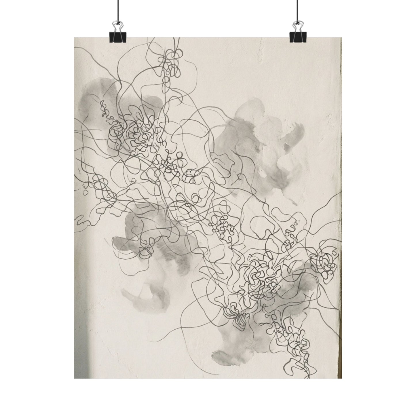 Datsuzoku Shadow Play Wall Art Print - Dark Japandi Dark Texture Art Print