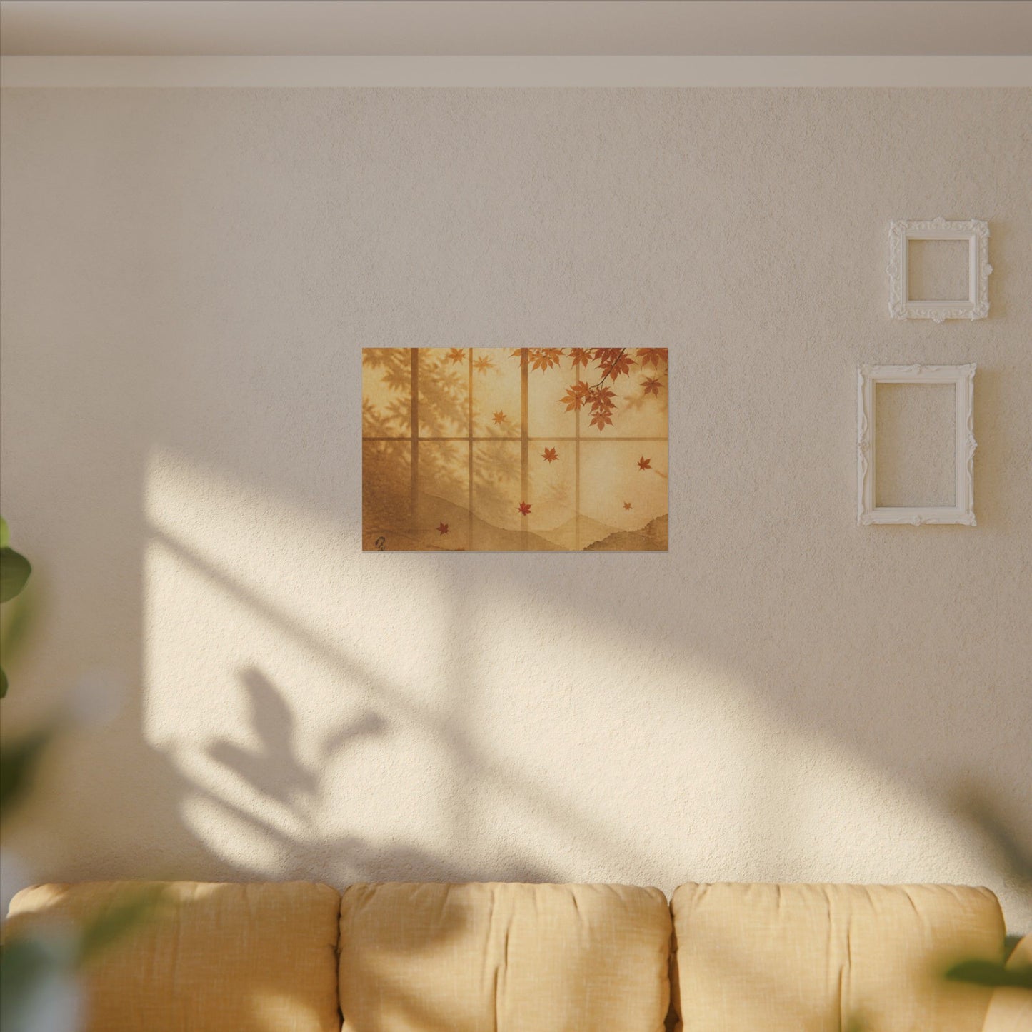 Shoji Screen Texture Canvas Art | Earthy Japandi Art