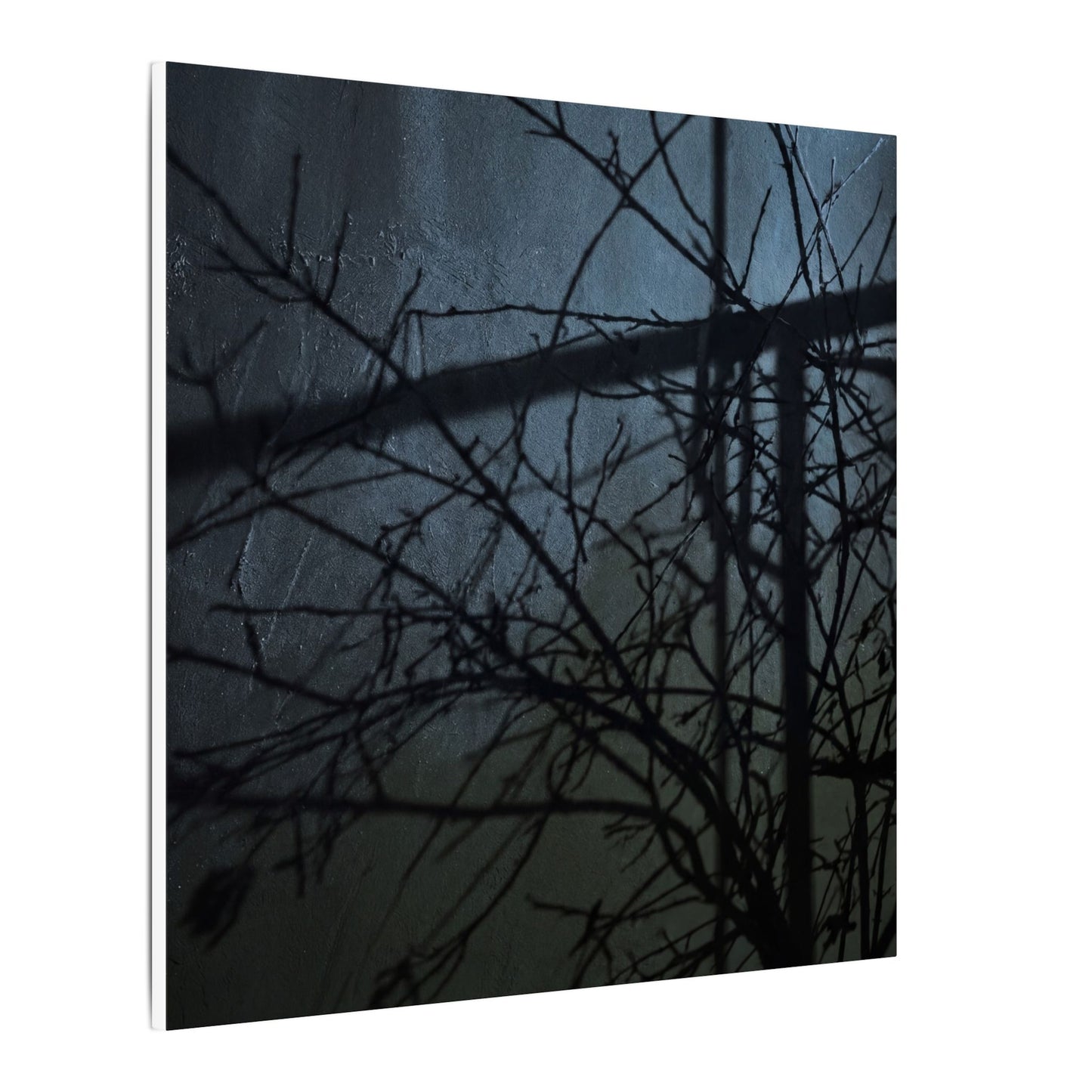 Moonlight Shadow Play Canvas Art - Dark Japandi Shibui