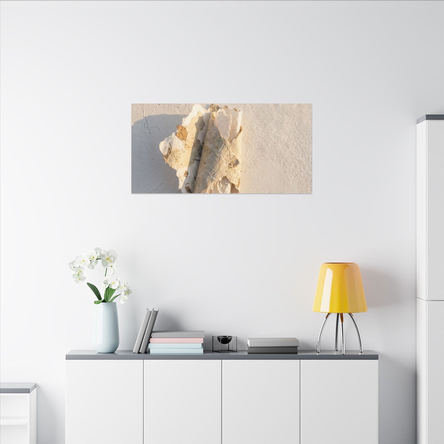 Paper Fold Canvas Art | Winter Japandi Texture Art