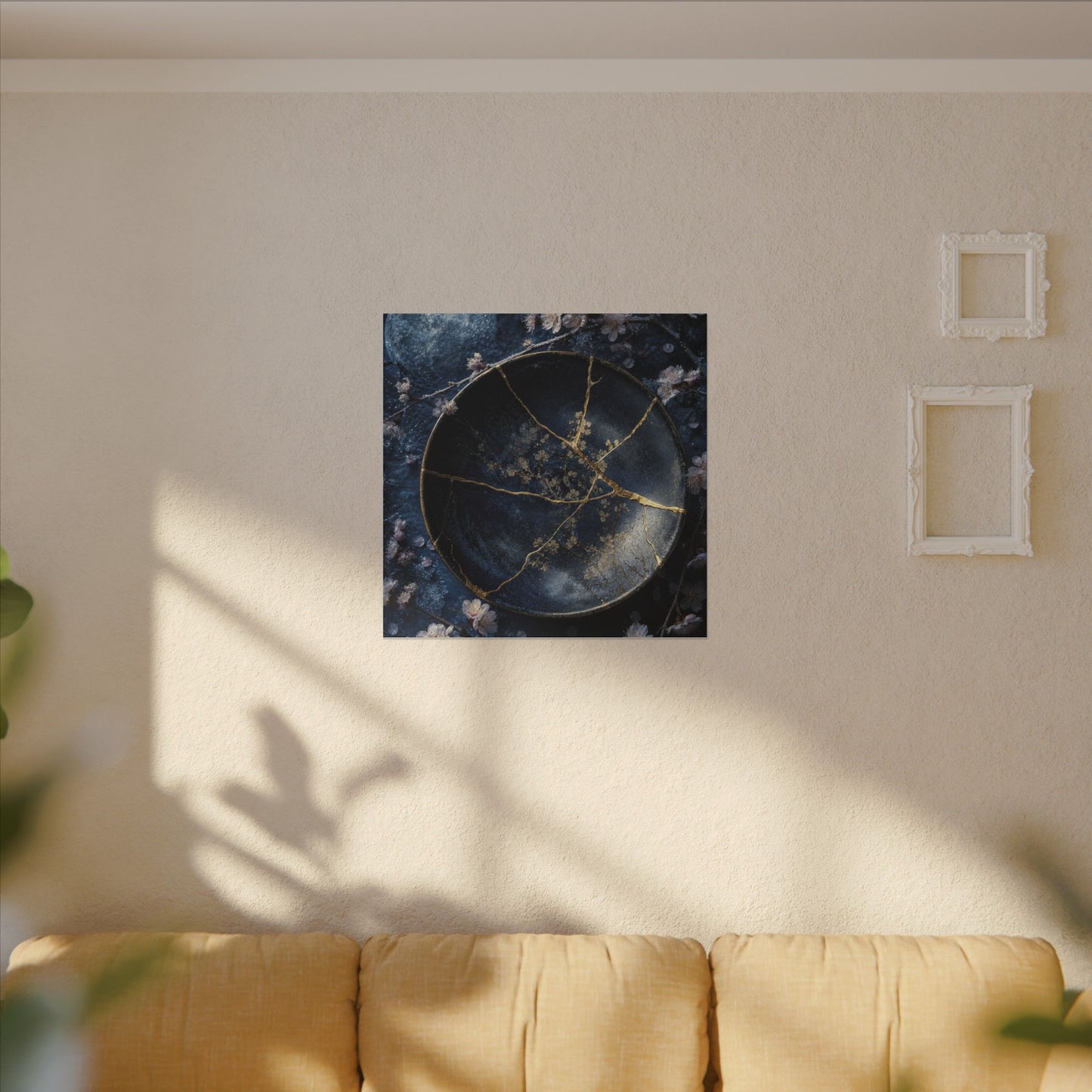 Cherry Blossom Winter Canvas Art | Kintsugi Philosophical Design