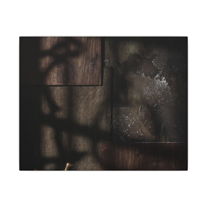 Dark Japandi Shadow Play in Candlelight | Dark Texture Canvas Art
