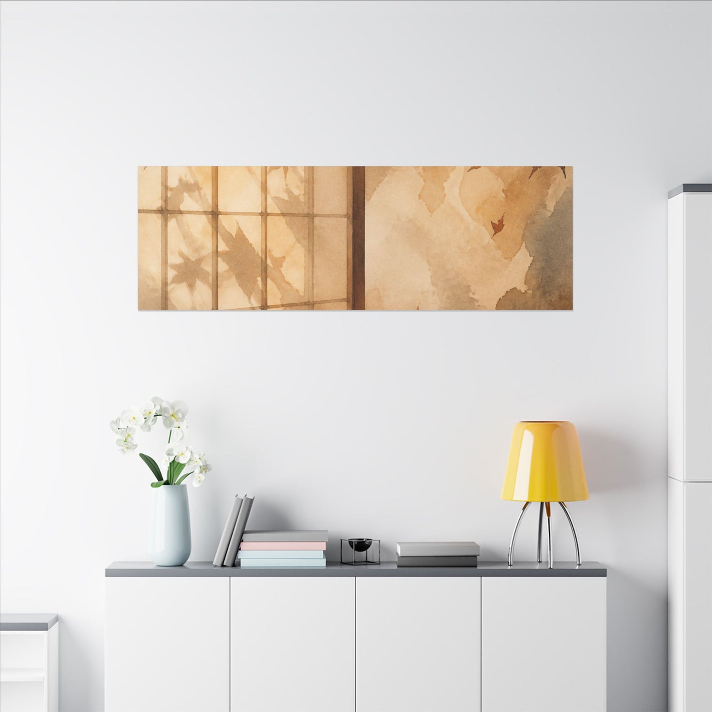 Candlelight Shoji Screen Canvas Art - Japandi Ma