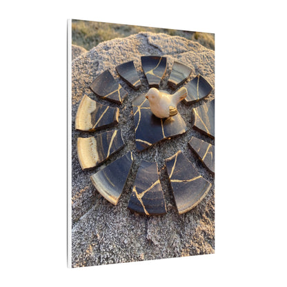 Golden Hour Broken Pottery Canvas Art - Kintsugi Datsuzoku