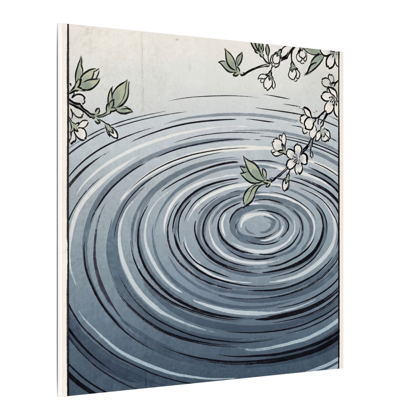 Calm Water Ripple Canvas Art - Ukiyo E Inspired Zen