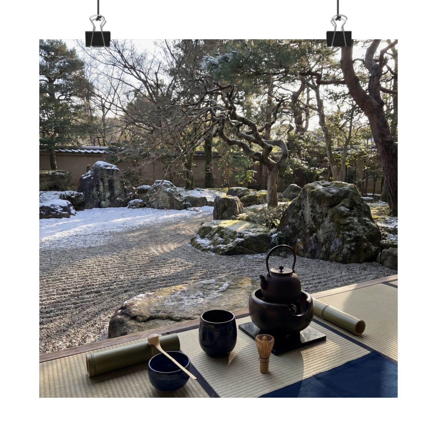 Ma Tea Ceremony Wall Art Print - Zen Karesansui