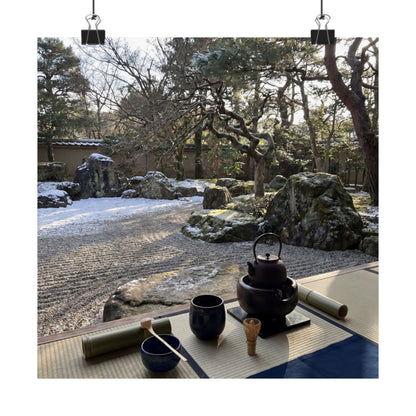 Ma Tea Ceremony Wall Art Print - Zen Karesansui