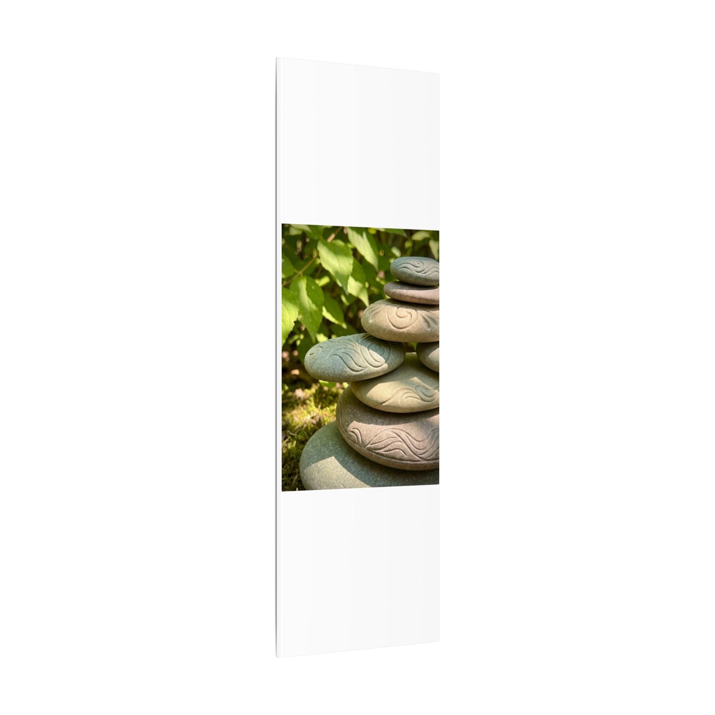 River Stones Summer Canvas Art | Japandi Earthy Design