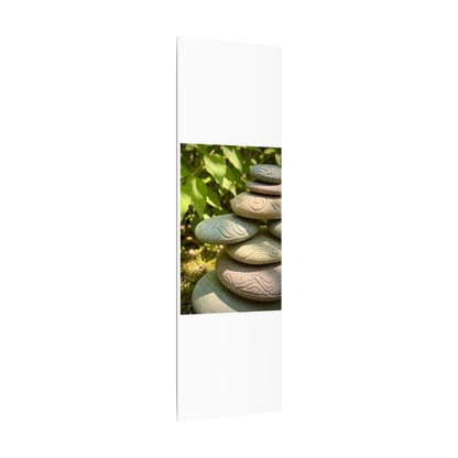 River Stones Summer Canvas Art | Japandi Earthy Design