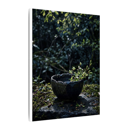 Dappled Ceramic Bowl Canvas Art - Dark Japandi Datsuzoku