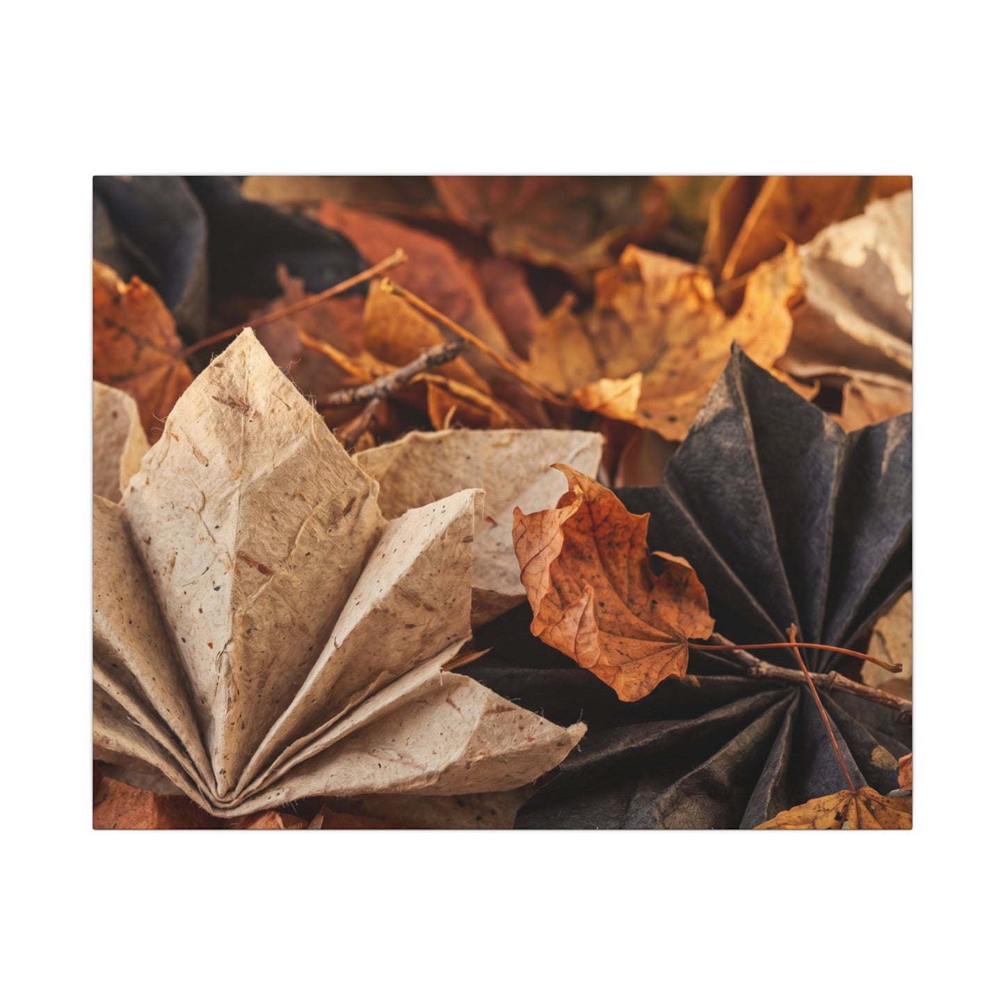 Paper Fold Texture Canvas Art | Elegant Japandi Art
