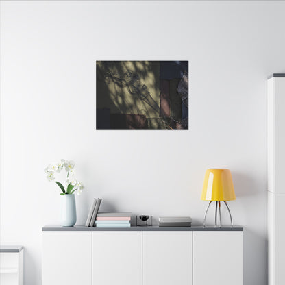 Ma Incense Smoke Canvas Art - Dark Japandi Dark Texture