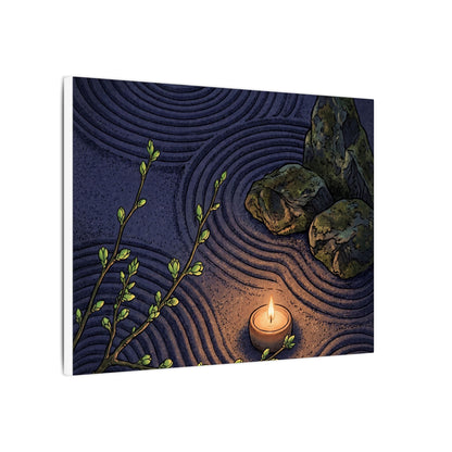 Mono No Aware Rock Garden Canvas Art - Zen Ukiyo E Inspired