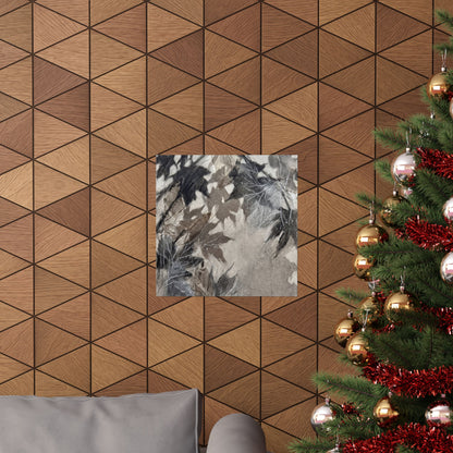 Shadow Play Texture Wall Art Print | Elegant Japandi Art