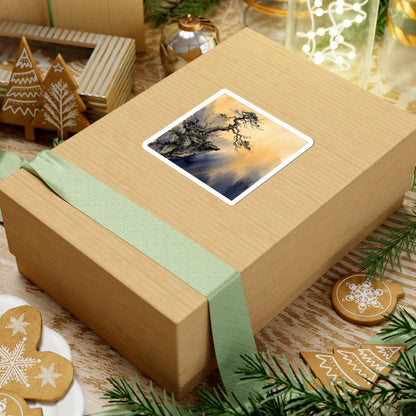 Pine Tree Spring Sticker | Zen Serene Design Art Print