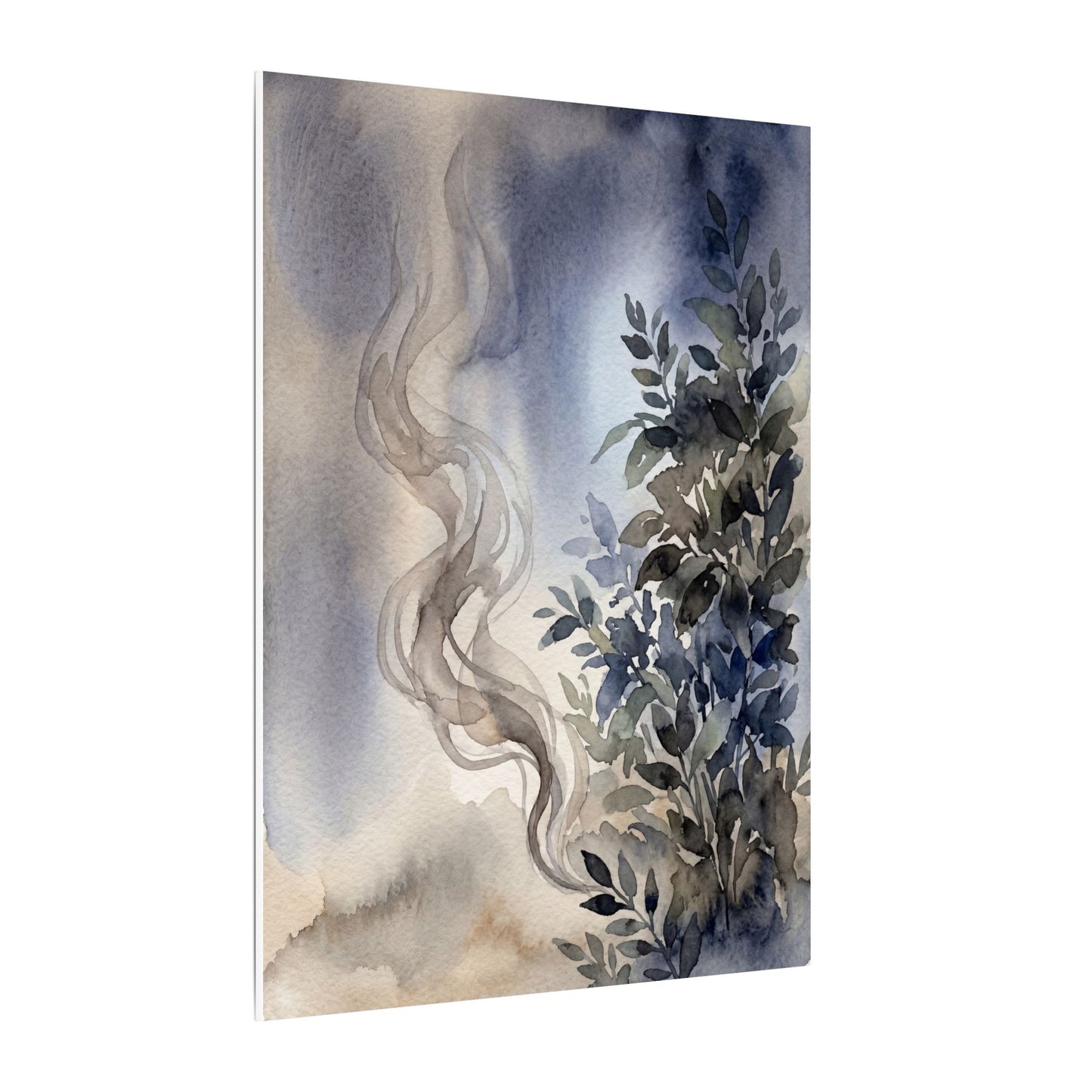 Incense Smoke Summer Canvas Art | Japandi Cozy Design