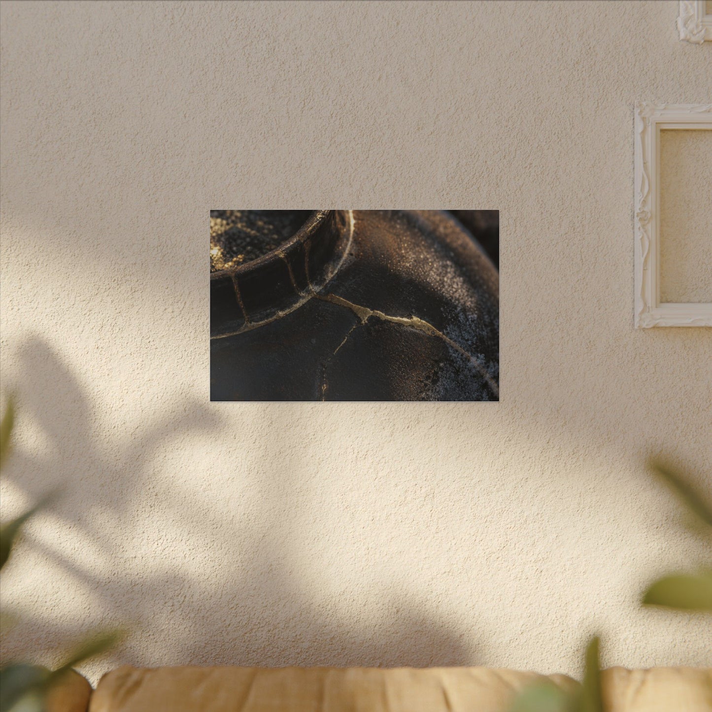 Kintsugi Rust Patina in Golden Hour | Broken Beauty Canvas Art