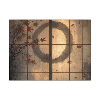 Shoji Screen Texture Canvas Art | Earthy Japandi Art